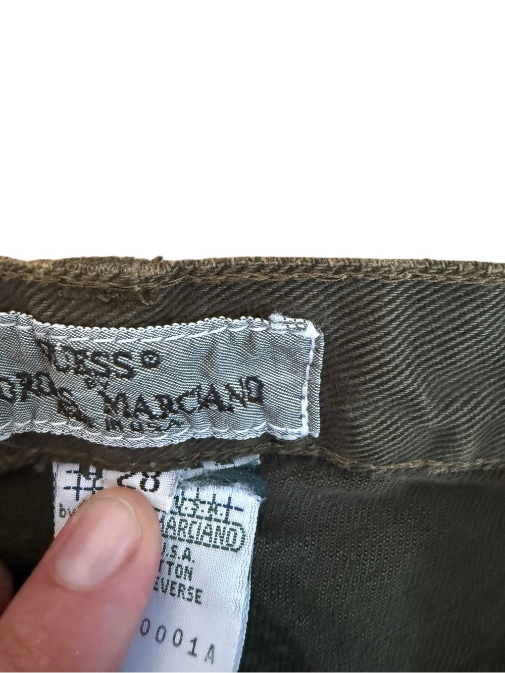 Guess‎ by Georges Marciano Vintage 90s Green Jeans Straight Leg 28 x 33 - Picture 4 of 8